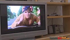 Gay Hunk Delivers Kinky Footjob to His Partner in Intense Session!