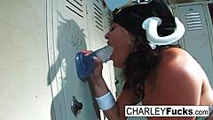 Charley chase shows off her foot fetish in lucha libre