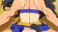 Cheerleader leader lost the bet with you in this hentai anime