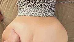 I seduce and have sex with a blonde teacher wearing a leopard dress