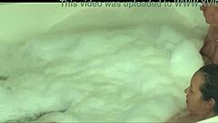 Watch me blow bubbles with this monster cock, she says teasingly