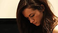 Czech Babe Tess B Fingers Her Natural Tits