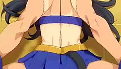 Cheerleader leader lost the bet with you in this hentai anime