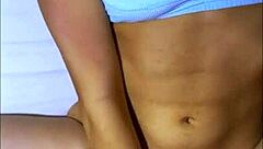 Shy college student shares bed with friend after party.