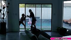 busty milf feels the passion as her ex blonde girlfriend licks her