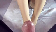 My friend's sister makes me cums with her pantyhose feets, oh god!