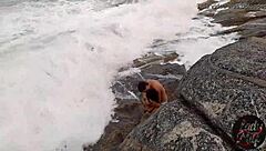 I caught him fucking her ass in public