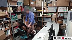 Teen 18+ with big tits handles monster cock in office blowjob