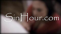 Nervous naked student approaches mature blonde teacher for close-up doggystyle