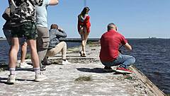 I feel exposed and free naked on the public dock in reality