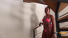 Kim hot shows off and bangs a random rookie outdoors