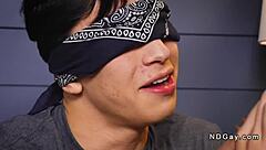 frat guys hang out and play games with neighbors