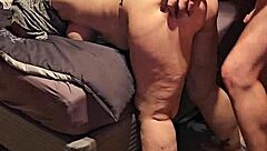 Boldly devouring her ass and pussy from behind, causing gaping and intense pleasure