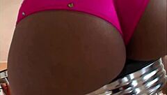 Angel eyes, the curvy ebony porn star, experiences her inaugural gangbang with a massive black cock