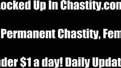 three weeks of chastity, now let's try bondage toys