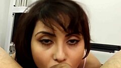 Naughty slut Audrey Noir FUCKS dildo and RIDES big dick miles long