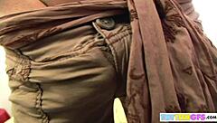 Brookeskye wears necklace in teasing striptease to nude.