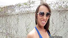 Transsexual in Crossdressing Sucks Black Cock with Passionate Contrast