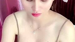 Girl performs show on webcam