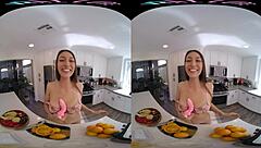 Vrallure's brunette babe indulges in solo play