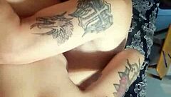 Homemade couple at halloween party