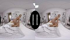 vr big black dildo stretches tight pussy