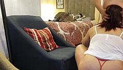 Amateur guy gives deepthroat to tranny in homemade video