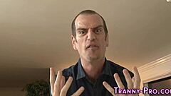 African transgender woman receives facial from white man