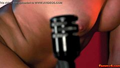 Two hot stepsisters perform lesbian sex on stage with licking and fingering.