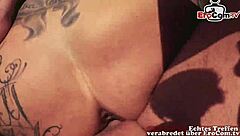 Outdoor pickup and fucking on Berlin's highways with a German inked woman