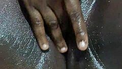 big tits ebony masturbating with dildo