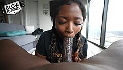 Her first bbc deepthroat with choking and swallow
