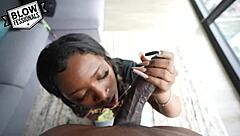 Her first bbc deepthroat with choking and swallow