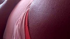 A promiscuous woman stimulating her clitoris