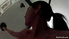 romi rain showers and masturbates her big tits ass 😍