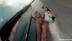 romi rain showers and masturbates her big tits ass 😍