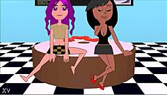 Amateur latina teen uses strapon to fuck lesbian