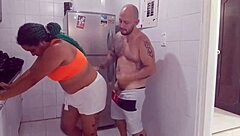 My house employee sucks while masturbating.