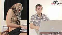 British Skinny Blonde Teen 18+ Fucks Hard!