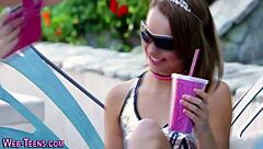 Spex Teen Lesbians Licking Each Other with Wild Desire