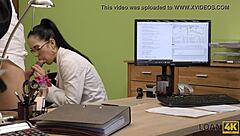 czech girl in office blowjob for loan4k casting