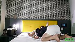 Teen latina amateur sucks pussy then cums while riding cock in pov