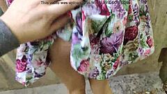 Public blowjob from beauty in dress