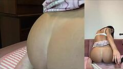 I got caught playing with my petite latina teen ass