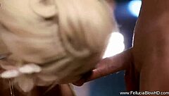 Blonde Amateur Gives Horny Swimmer Intense Blowjob, Swallows, and Gets Facial