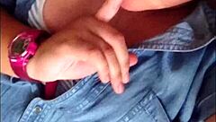 Sexy blonde teen with small tits explores her body