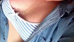 Sexy blonde teen with small tits explores her body