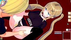 blonde gal in 3d anime