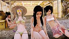 Exploring the harem hotel in episode 389 of the game