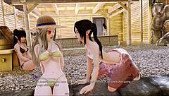 Exploring the harem hotel in episode 389 of the game